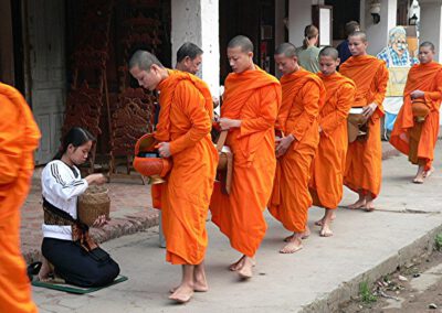 Laos 2005, Luang Prabang, Bettelmönche