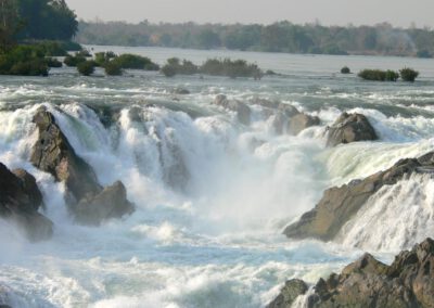 Laos 2005, Phapheng Wasserfall, Siphandone