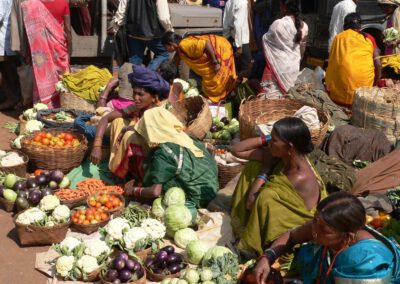 Zentral-Indien 2009 (Orissa), Kunduli, Markt