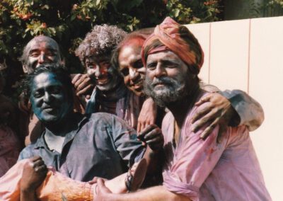 Nord-Indien 1986, Wir feiern Holi mit unserem Freund Mahendra in Kanpur