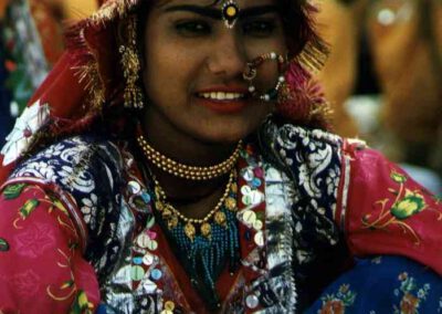 Rajasthan 2001, Tänzerin in Jaipur beim Elephant-Festival