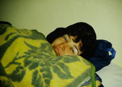 Marokko 1994, Gabi in der kalten Todraschlucht