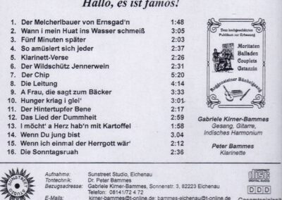 CD 2020: "Hallo es ist famos" Inhalt