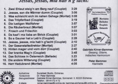 CD 2014: "Jessas, jessas mia hab'n g'lacht", Inhalt